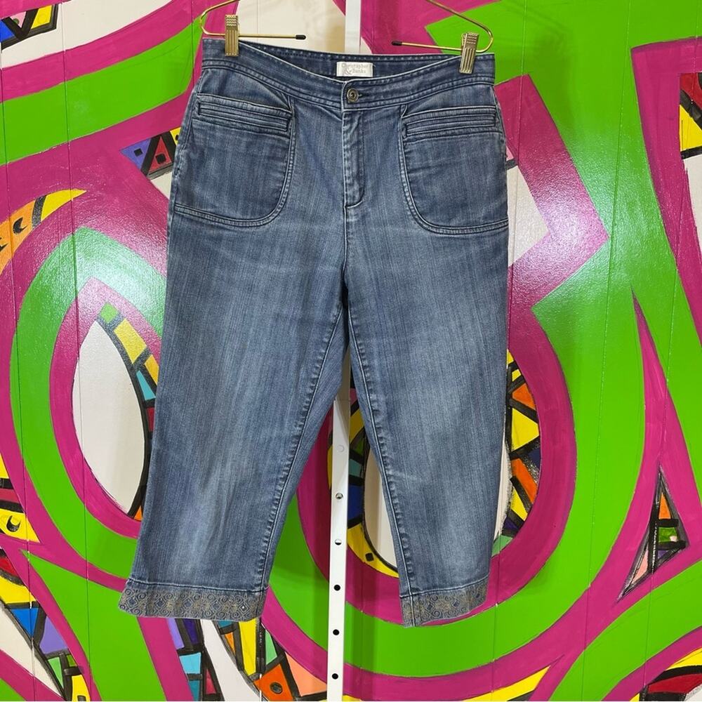 Christopher & Banks, Stretch Denim Capris. Size 6. In good used condition!